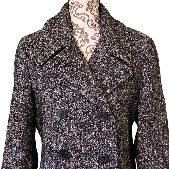 Calvin Klein Classic Double Breasted Large Buttons Wool Blend Jacket Size 12 - Picture 3 of 16